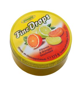 Льодяники Woogie Fine Drops лимон та апельсин 175 g