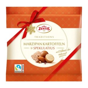 Марципанова картопля шарики в шоколаді Zentis Marzipan Kartoffeln Spekulatius Traditions Імбир 13шт 100г