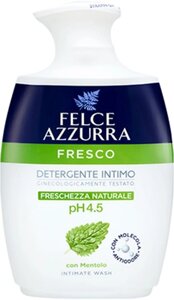 Мило для інтимної гігієни з дозатором Felce Azzurra Fresco freschezza naturale Mint натуральна свіжість рідке з