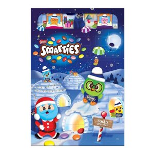 Набір Подарунок Новорічний Адвент календар Nestle Smarties Adventskalender Шоколадні цукерки Дитячий 194г