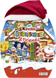 Набір Подарунок Новорічний Квест Адвент календар Kinder Quest Advent Calendar Surprise&Friends Шоколадні цукерки