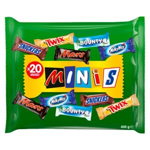 Набір шоколадних батончиків Mars Minis Mix Pack Chocolate 20ш Мініс Мікс асорті 400г