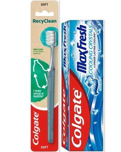 Набір зубна паста плюс щітка Colgate MaxFresh Cooling Crystals Cool Mint освіжаюча мята 75мл