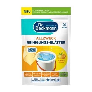 Серветки для прибирання підлоги розчинні Dr. Beckmann Magic Leaves Summer Lemon літній лимон 20шт