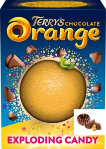 Шоколад у формі Апельсина молочний Terry's Chocolate Orange Exploding Candy Вибуховий десерт 147г