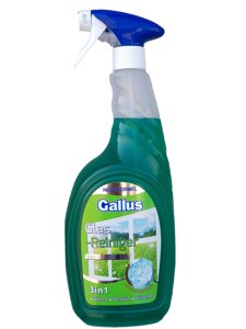 Засіб для чищення вікон та дзеркал спрей Gallus Glas-Reiniger Glass&Mirror Cleaner 3в1 зелений 1000мл