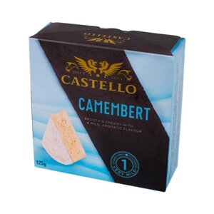 Сир Камамбер з цвіллю Castello Camembert Smooth&Creamy з м'яким ароматним смаком 125г