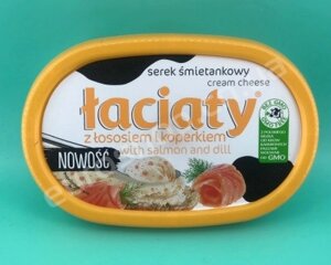 Сир-крем (сирна намазка) Laciaty з лососем і укропом Польща 135 г