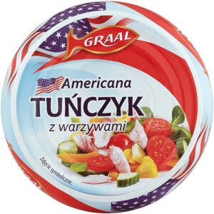 Тунець-салат у власному соці з овочами Graal Americana Tunczyk 280г