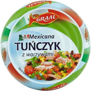 Тунець-салат у власному соку з овочами Graal Mexicana Tunczyk 280г