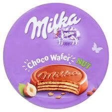 Вафлі шоколадні Milka Choco Wafer Nut з кремом з лісових горіхів 30г