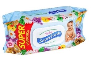 Вологі серветки Superfresh для дітей з ромашкою 120шт 500г