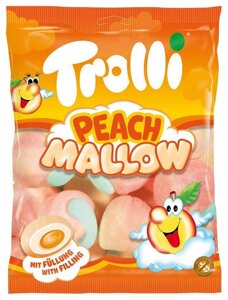 Зефір Trolli Peach Mellow Marshmallow маршмелоу з персиковою начинкою 150г