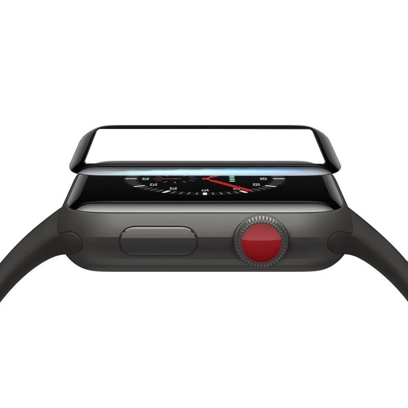 3D захисне скло Primo Tempered Glass для смартчасов Apple Watch 38mm Black від компанії Інтернет-магазин "FotoUSB" - фото 1
