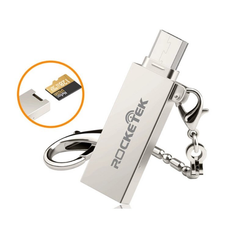 Адаптер перехідник Primo Rocketek MCR-6 з microSD на microUSB / USB від компанії Інтернет-магазин "FotoUSB" - фото 1