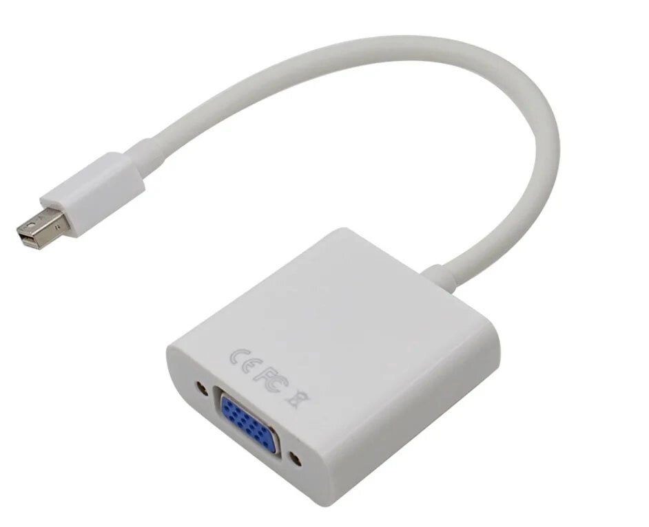 Адаптер-перетворювач Mini Display Port (Thunderbolt) - VGA (білий) від компанії Інтернет-магазин "FotoUSB" - фото 1