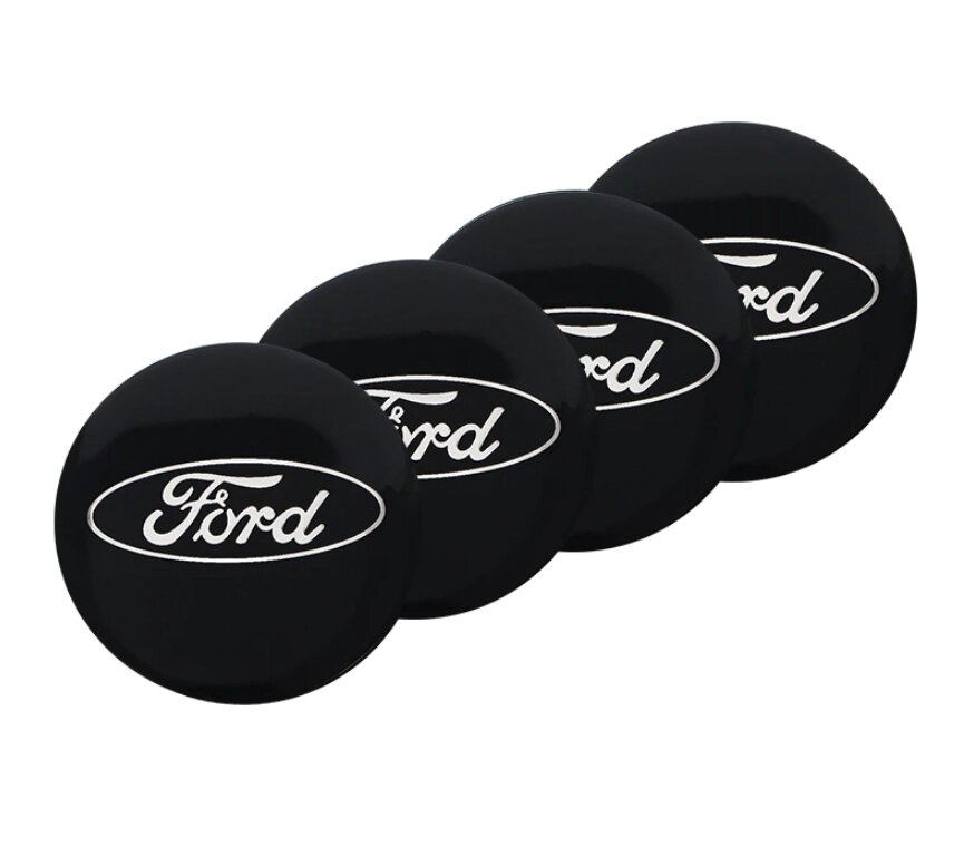 Автомобільна емблема Primo на ковпачок маточини колеса c логотипом Ford - Black від компанії Інтернет-магазин "FotoUSB" - фото 1