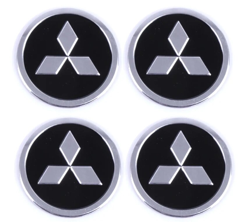 Автомобільна емблема Primo на ковпачок маточини колеса c логотипом Mitsubishi - Black від компанії Інтернет-магазин "FotoUSB" - фото 1