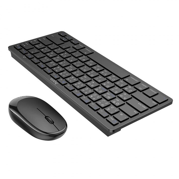 Бездротовий комплект Hoco DI05 Bluetooth клавіатура і мишка - Black від компанії Інтернет-магазин "FotoUSB" - фото 1