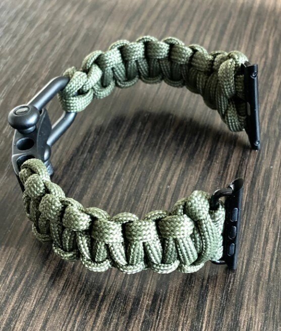 Браслет ремінець Primo Cobra з паракорду для Apple Watch 42mm / 44mm / 45mm - Army Green від компанії Інтернет-магазин "FotoUSB" - фото 1