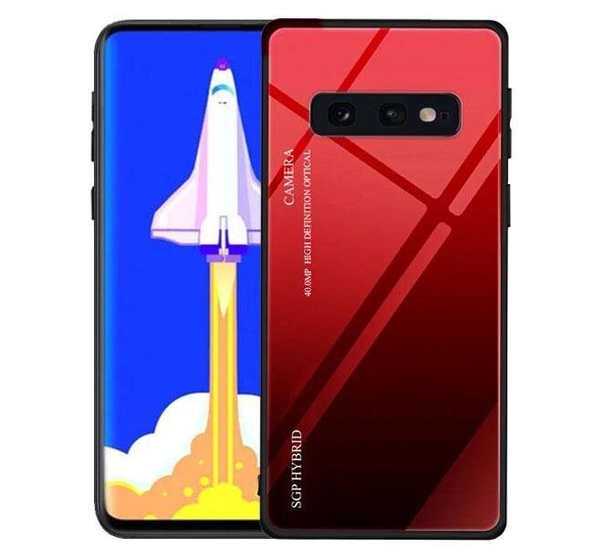 Чехол бампер Primolux Gradient Glass для Samsung Galaxy S10e (SM-G970) - Red від компанії Інтернет-магазин "FotoUSB" - фото 1