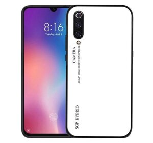 Чохол бампер Primolux Gradient Glass для Xiaomi Mi 9 White