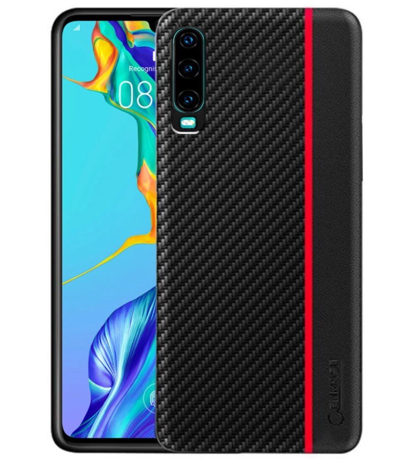 Чехол Primolux Cenmaso для телефона Huawei P30 - Black&Red від компанії Інтернет-магазин "FotoUSB" - фото 1