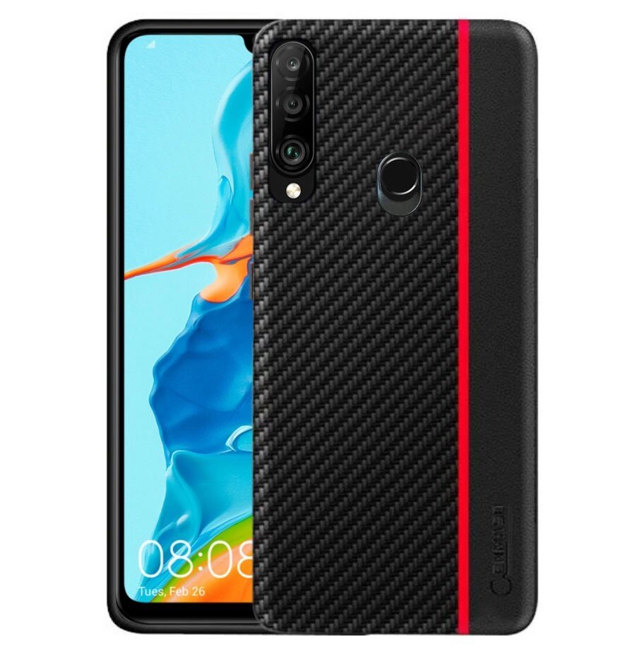 Чехол Primolux Cenmaso для телефона Huawei P30 Lite / Nova 4e - Black&Red від компанії Інтернет-магазин "FotoUSB" - фото 1