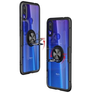 Чохол Primolux Ring Magnetic Stand для Xiaomi Redmi Note 7 / Note 7 Pro - Black