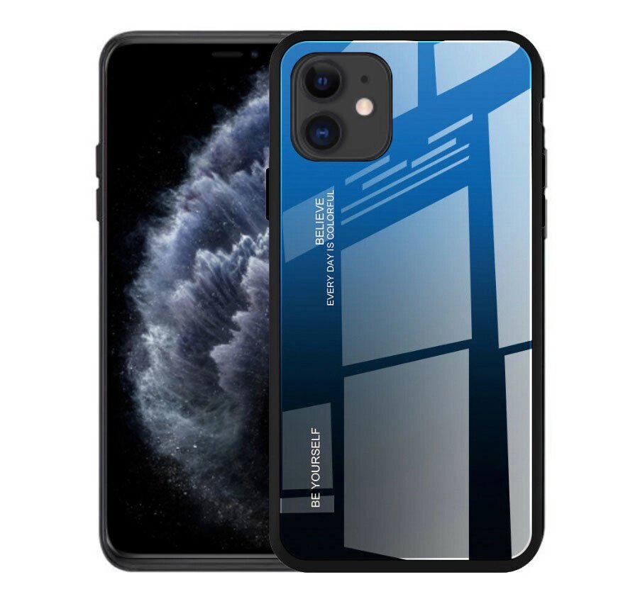 Чохол бампер Primolux Gradient Glass для Apple iPhone 11 - Blue від компанії Інтернет-магазин "FotoUSB" - фото 1