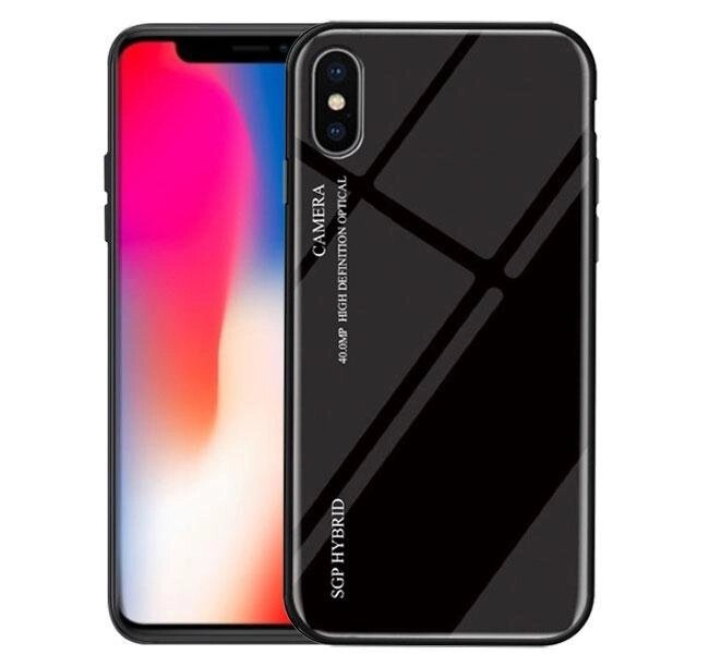 Чохол бампер Primolux Gradient Glass для Apple iPhone X / Xs - Black від компанії Інтернет-магазин "FotoUSB" - фото 1