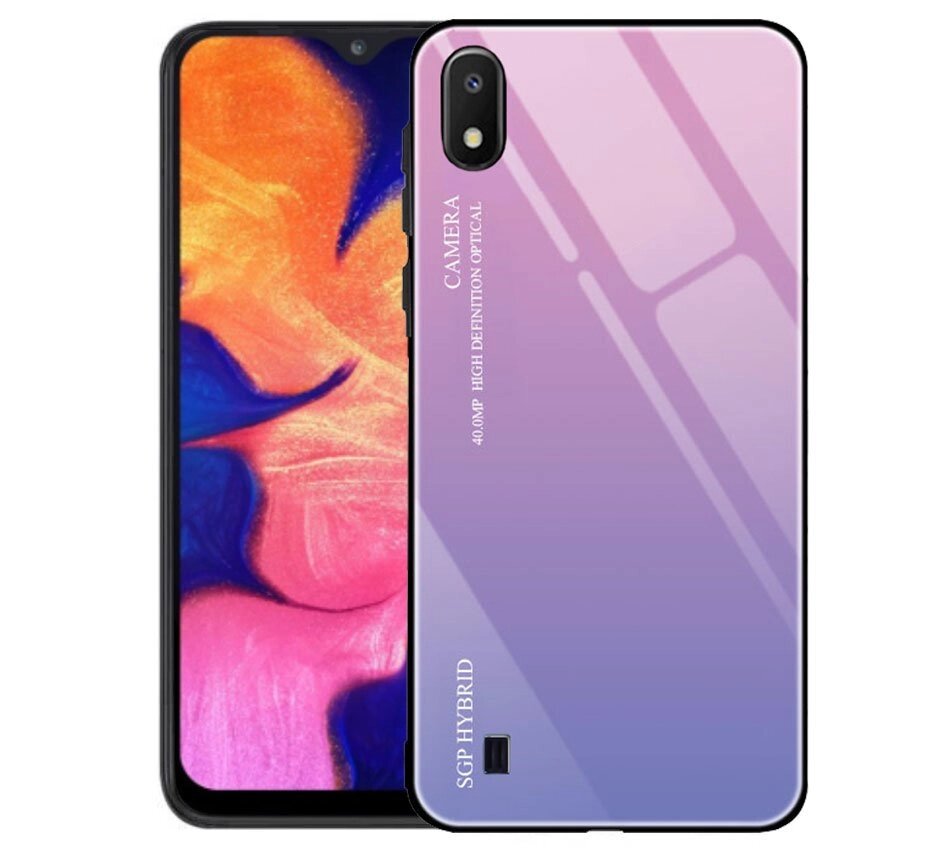 Чохол бампер Primolux Gradient Glass для Samsung Galaxy A10 2019 (SM-A105) - Pink від компанії Інтернет-магазин "FotoUSB" - фото 1