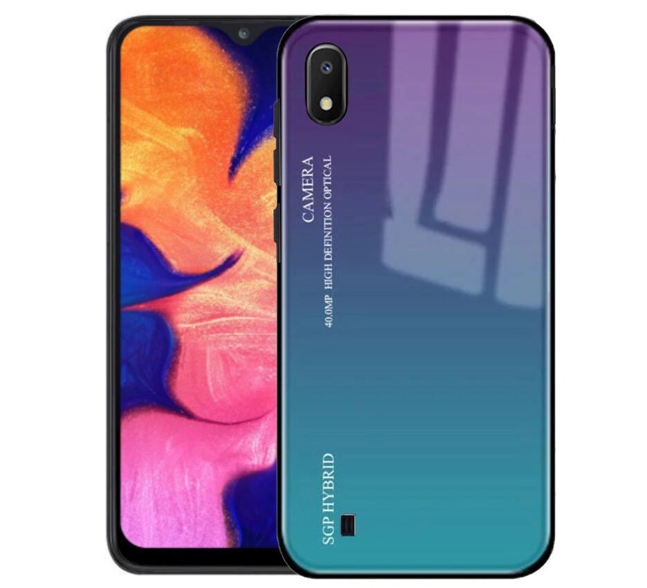 Чохол бампер Primolux Gradient Glass для Samsung Galaxy A10 2019 (SM-A105) - Purple від компанії Інтернет-магазин "FotoUSB" - фото 1
