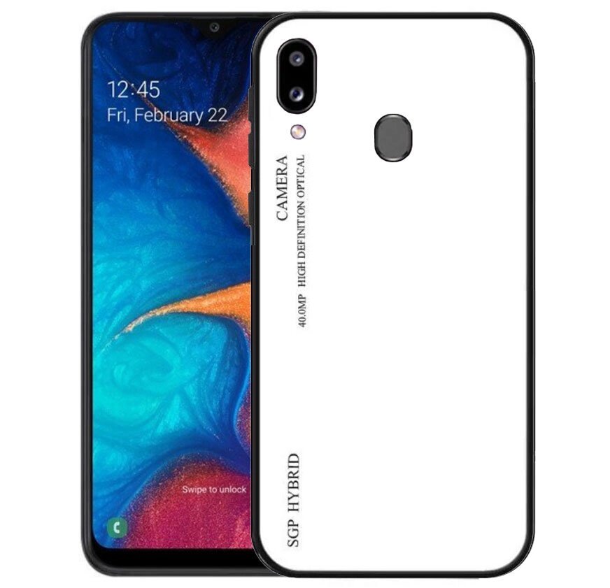 Чохол бампер Primolux Gradient Glass для Samsung Galaxy A40 2019 (SM-A405) - White від компанії Інтернет-магазин "FotoUSB" - фото 1