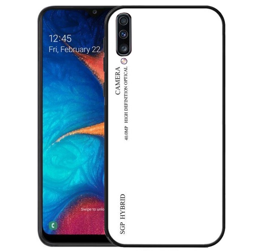 Чохол бампер Primolux Gradient Glass для Samsung Galaxy A50 2019 (SM-A505) - White від компанії Інтернет-магазин "FotoUSB" - фото 1