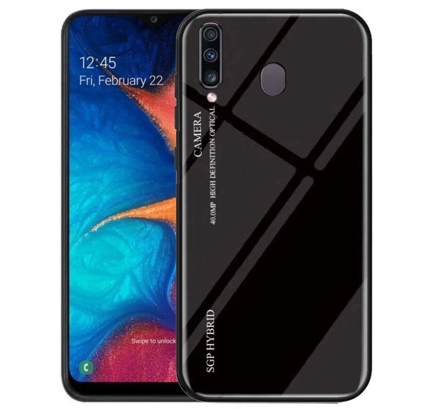 Чохол бампер Primolux Gradient Glass для Samsung Galaxy M30 2019 (SM-AM305) - Black від компанії Інтернет-магазин "FotoUSB" - фото 1