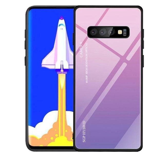 Чохол бампер Primolux Gradient Glass для Samsung Galaxy S10 (SM-G973) - Pink від компанії Інтернет-магазин "FotoUSB" - фото 1