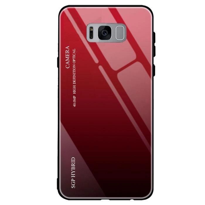 Чохол бампер Primolux Gradient Glass для Samsung Galaxy S8 Plus (SM-G955) - Red від компанії Інтернет-магазин "FotoUSB" - фото 1