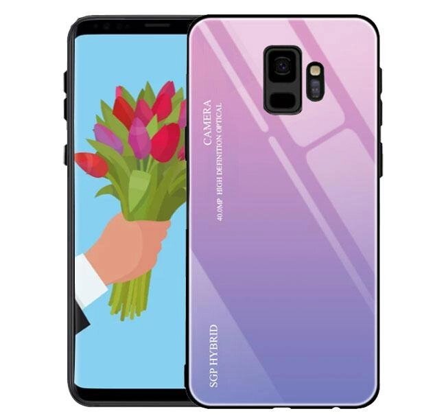 Чохол бампер Primolux Gradient Glass для Samsung Galaxy S9 (SM-G960) - Pink від компанії Інтернет-магазин "FotoUSB" - фото 1