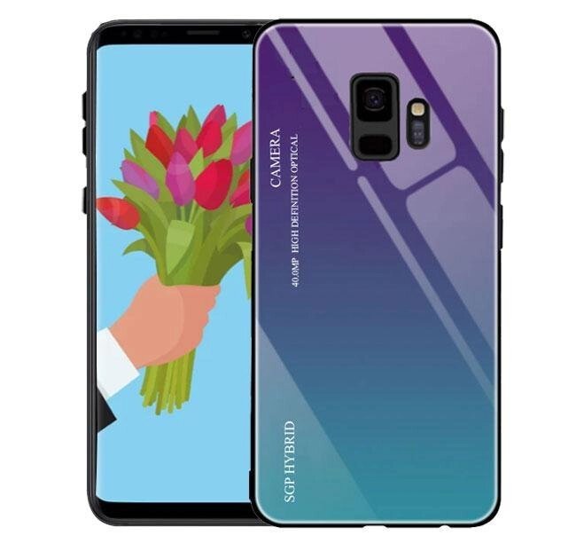 Чохол бампер Primolux Gradient Glass для Samsung Galaxy S9 (SM-G960) - Purple від компанії Інтернет-магазин "FotoUSB" - фото 1