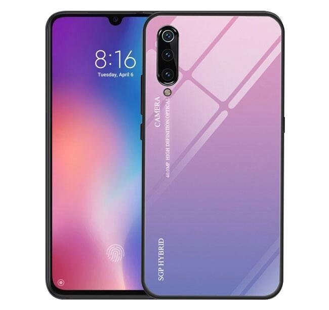 Чохол бампер Primolux Gradient Glass для Xiaomi Mi 9 Pink від компанії Інтернет-магазин "FotoUSB" - фото 1