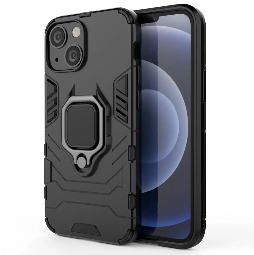 Чохол бампер Primolux Ring Armor для Apple iPhone 13 Mini - Black від компанії Інтернет-магазин "FotoUSB" - фото 1