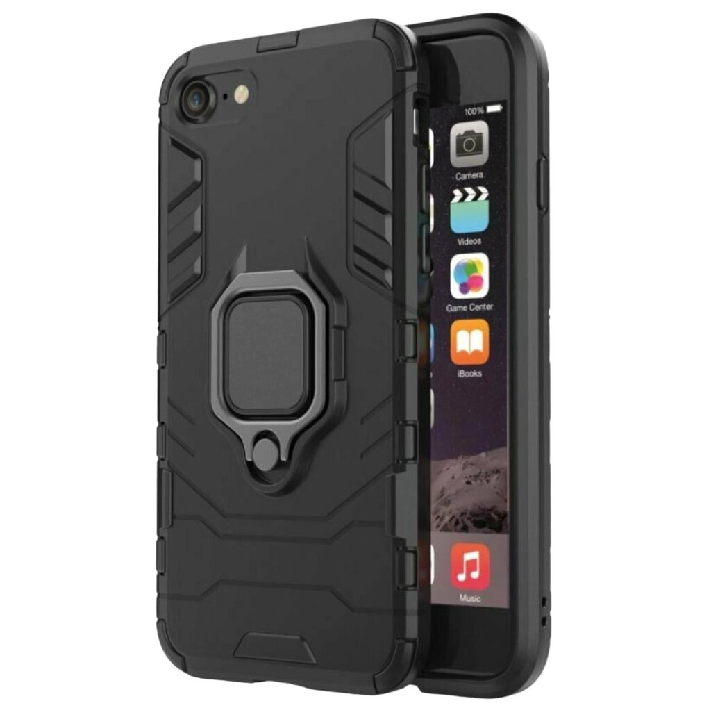 Чохол бампер Primolux Ring Armor для Apple iPhone SE / iPhone SE 2 / iPhone SE 3 - Black від компанії Інтернет-магазин "FotoUSB" - фото 1