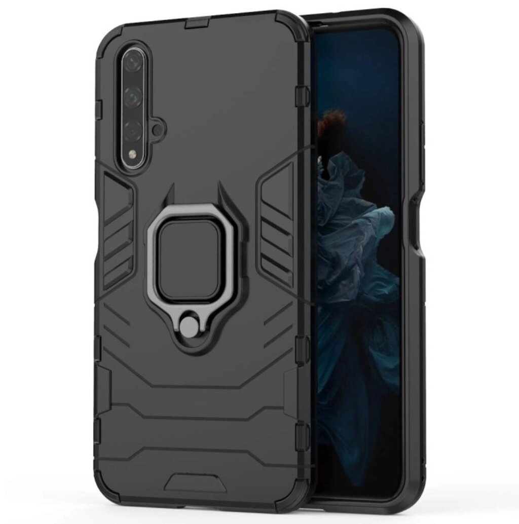 Чохол бампер Primolux Ring Armor для Huawei Nova 5T / Honor 20 - Black від компанії Інтернет-магазин "FotoUSB" - фото 1