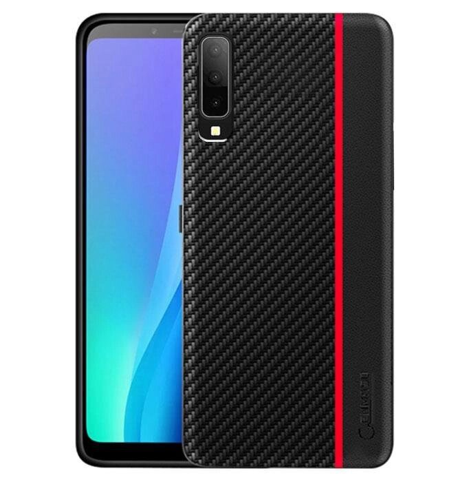 Чохол накладка Primolux Cenmaso для Samsung Galaxy A7 2018 (SM-A750) - Black & Red від компанії Інтернет-магазин "FotoUSB" - фото 1