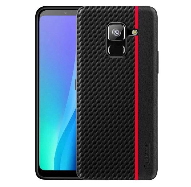 Чохол накладка Primolux Cenmaso для Samsung Galaxy A8 2018 (SM-A530) - Black & Red від компанії Інтернет-магазин "FotoUSB" - фото 1