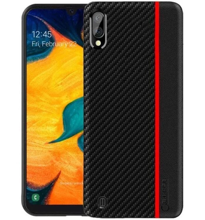 Чохол накладка Primolux Cenmaso для Samsung Galaxy M10 2019 (SM-M105) - Black & Red від компанії Інтернет-магазин "FotoUSB" - фото 1