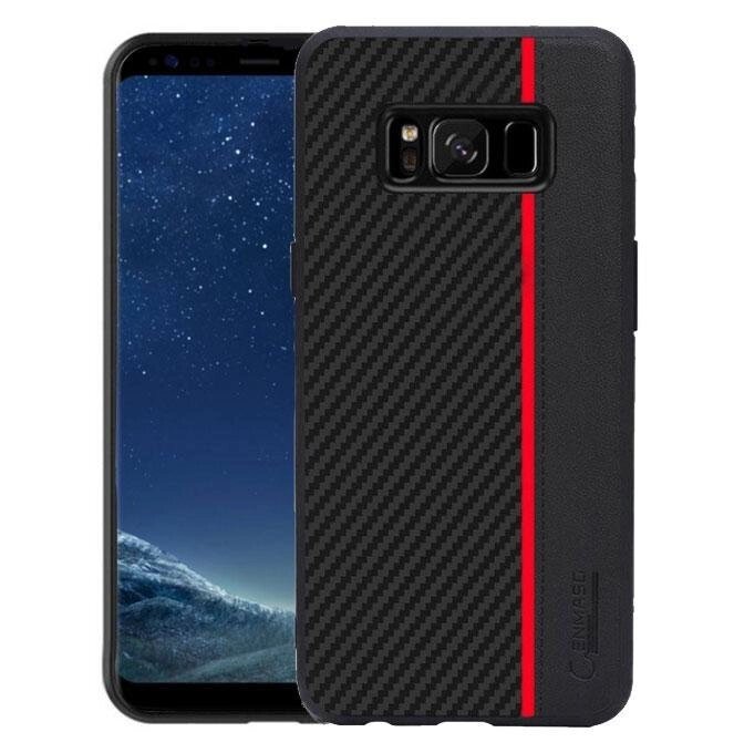 Чохол накладка Primolux Cenmaso для Samsung Galaxy S8 Plus (SM-G955) - Black & Red від компанії Інтернет-магазин "FotoUSB" - фото 1