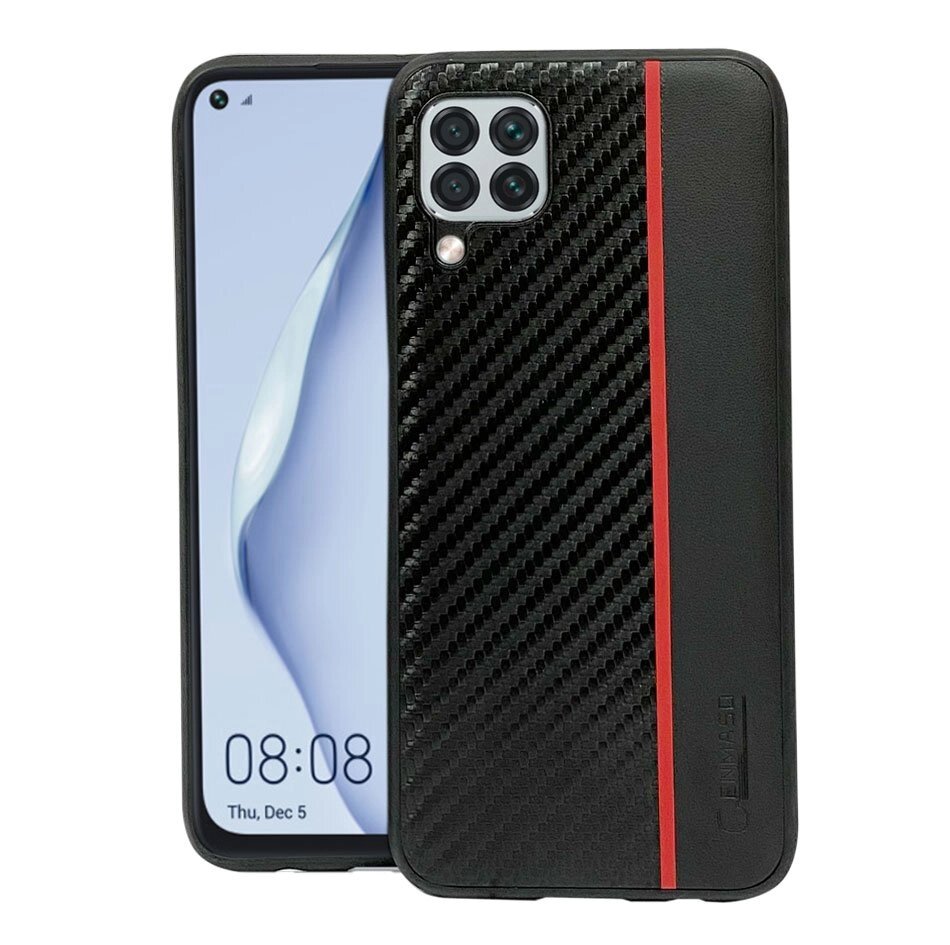 Чохол накладка Primolux Cenmaso для телефону Huawei P40 Lite - Black & Red від компанії Інтернет-магазин "FotoUSB" - фото 1