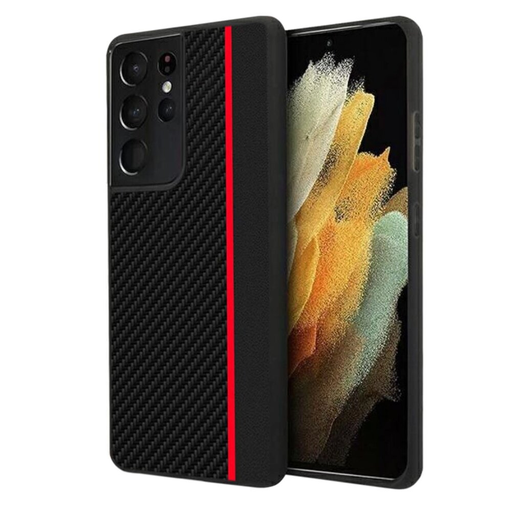 Чохол накладка Primolux CFC для Samsung Galaxy S21 Ultra (SM-S998) - Black&Red від компанії Інтернет-магазин "FotoUSB" - фото 1